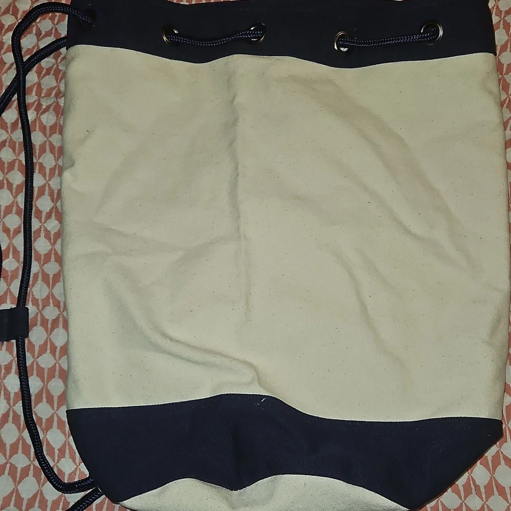 Canvas Drawstring Backpack - Picture 2 of 4